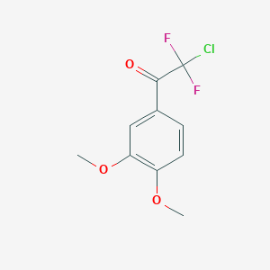 molecular formula C10H9ClF2O3 B7973314 2-Chloro-1-(3,4-dimethoxyphenyl)-2,2-difluoroethanone 