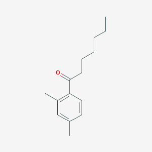 molecular formula C15H22O B7973354 1-(2,4-Dimethylphenyl)heptan-1-one 