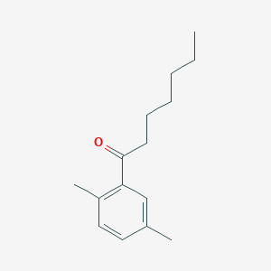 molecular formula C15H22O B7973362 1-(2,5-Dimethylphenyl)heptan-1-one 