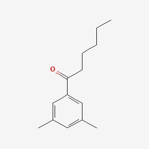 molecular formula C14H20O B7973379 1-(3,5-Dimethylphenyl)hexan-1-one 