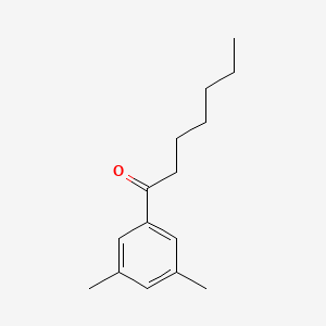 molecular formula C15H22O B7973386 1-(3,5-Dimethylphenyl)heptan-1-one 