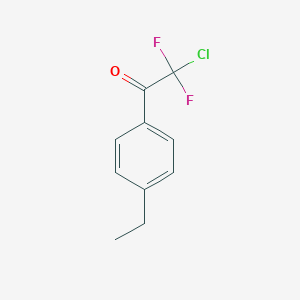 molecular formula C10H9ClF2O B7973427 2-Chloro-1-(4-ethylphenyl)-2,2-difluoroethanone 