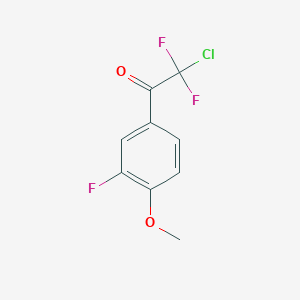 molecular formula C9H6ClF3O2 B7973431 2-Chloro-2,2-difluoro-1-(3-fluoro-4-methoxyphenyl)ethanone 