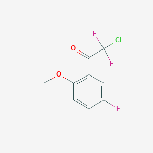molecular formula C9H6ClF3O2 B7973451 2-Chloro-2,2-difluoro-1-(5-fluoro-2-methoxyphenyl)ethanone 