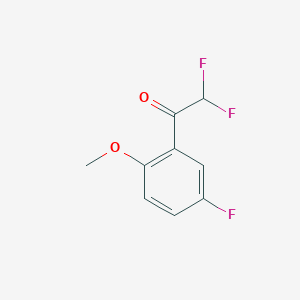 molecular formula C9H7F3O2 B7973454 2,2-Difluoro-1-(5-fluoro-2-methoxyphenyl)ethanone 