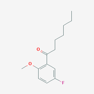 molecular formula C14H19FO2 B7973458 1-(5-Fluoro-2-methoxyphenyl)heptan-1-one 