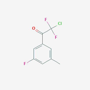 molecular formula C9H6ClF3O B7973464 2-Chloro-2,2-difluoro-1-(3-fluoro-5-methylphenyl)ethanone 