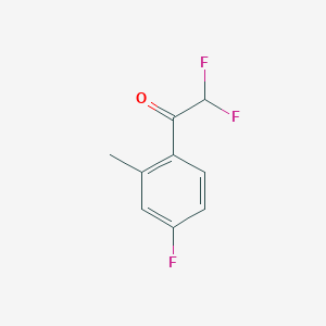 molecular formula C9H7F3O B7973476 2,2-Difluoro-1-(4-fluoro-2-methylphenyl)ethanone 