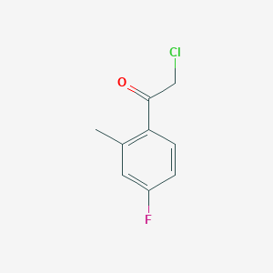 molecular formula C9H8ClFO B7973480 2-Chloro-1-(4-fluoro-2-methylphenyl)ethanone 