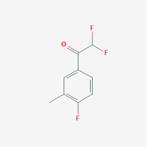 molecular formula C9H7F3O B7973489 2,2-Difluoro-1-(4-fluoro-3-methylphenyl)ethanone 