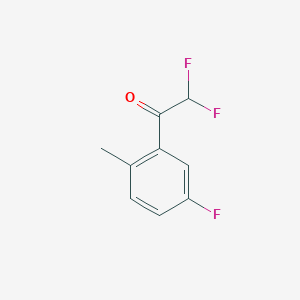 molecular formula C9H7F3O B7973497 2,2-Difluoro-1-(5-fluoro-2-methylphenyl)ethanone 