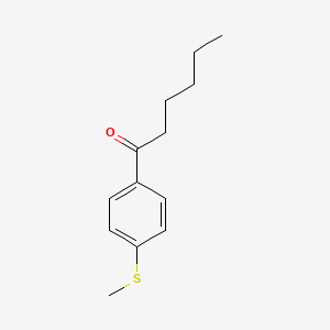 molecular formula C13H18OS B7973522 1-(4-Methylsulfanylphenyl)hexan-1-one CAS No. 101267-05-4