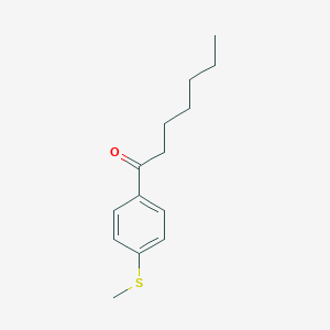 molecular formula C14H20OS B7973523 1-(4-Methylsulfanylphenyl)heptan-1-one 