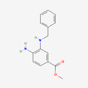 molecular formula C15H16N2O2 B7973626 Methyl 4-amino-3-(benzylamino)benzoate 