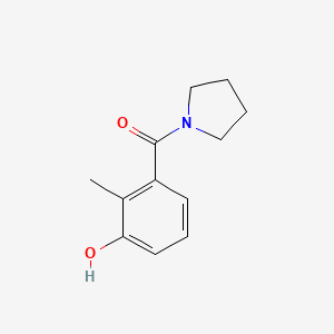 molecular formula C12H15NO2 B7973644 (3-Hydroxy-2-methylphenyl)(pyrrolidin-1-yl)methanone 