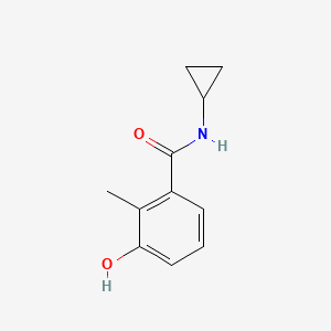 molecular formula C11H13NO2 B7973652 N-Cyclopropyl-3-hydroxy-2-methylbenzamide 