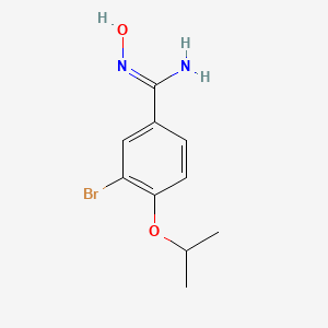 molecular formula C10H13BrN2O2 B7973682 (Z)-3-bromo-N'-hydroxy-4-isopropoxybenzimidamide 