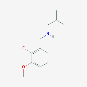 molecular formula C12H18FNO B7973708 N-[(2-fluoro-3-methoxyphenyl)methyl]-2-methylpropan-1-amine 