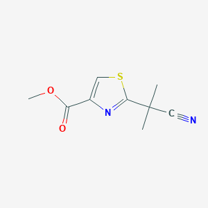 molecular formula C9H10N2O2S B7973744 Methyl 2-(2-cyanopropan-2-yl)-1,3-thiazole-4-carboxylate 