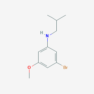 molecular formula C11H16BrNO B7973772 3-bromo-5-methoxy-N-(2-methylpropyl)aniline 