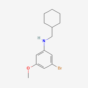 molecular formula C14H20BrNO B7973783 3-Bromo-N-(cyclohexylmethyl)-5-methoxyaniline 