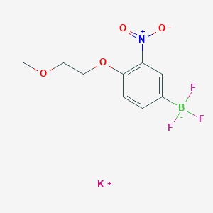 molecular formula C9H10BF3KNO4 B7973823 Potassium trifluoro[4-(2-methoxyethoxy)-3-nitrophenyl]boranuide 