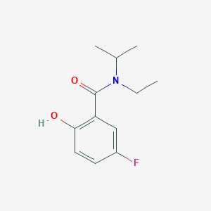 molecular formula C12H16FNO2 B7973885 N-ethyl-5-fluoro-2-hydroxy-N-(propan-2-yl)benzamide 