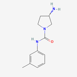 molecular formula C12H17N3O B7973887 (S)-3-Amino-N-(m-tolyl)pyrrolidine-1-carboxamide 