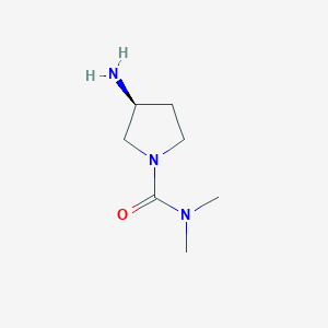 molecular formula C7H15N3O B7973891 (3S)-3-amino-N,N-dimethylpyrrolidine-1-carboxamide 