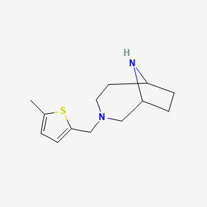molecular formula C13H20N2S B7973896 3-((5-Methylthiophen-2-yl)methyl)-3,9-diazabicyclo[4.2.1]nonane 