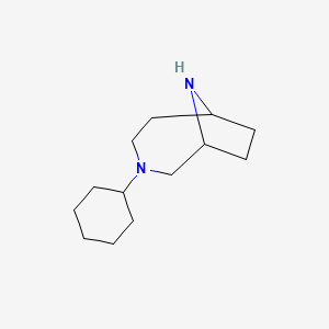 molecular formula C13H24N2 B7973902 3-Cyclohexyl-3,9-diazabicyclo[4.2.1]nonane 