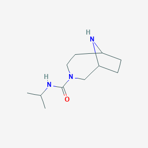 molecular formula C11H21N3O B7973922 N-isopropyl-3,9-diazabicyclo[4.2.1]nonane-3-carboxamide 