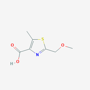 molecular formula C7H9NO3S B7973972 2-(Methoxymethyl)-5-methylthiazole-4-carboxylicacid 