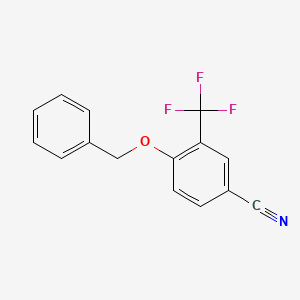 molecular formula C15H10F3NO B7973993 4-(Benzyloxy)-3-(trifluoromethyl)benzonitrile 