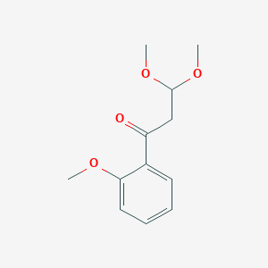 molecular formula C12H16O4 B7974020 3,3-DImethoxy-1-(2-methoxyphenyl)propan-1-one 