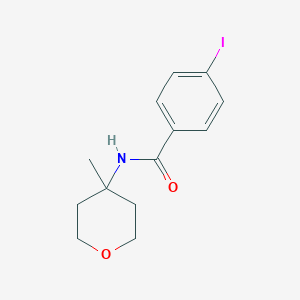 molecular formula C13H16INO2 B7974024 4-Iodo-N-(4-methyltetrahydro-2H-pyran-4-yl)benzamide 