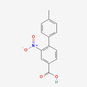molecular formula C14H11NO4 B7974028 4'-Methyl-2-nitro-[1,1'-biphenyl]-4-carboxylic acid 