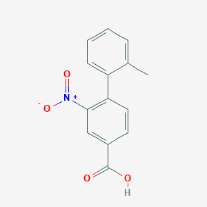 molecular formula C14H11NO4 B7974036 2'-Methyl-2-nitro-[1,1'-biphenyl]-4-carboxylic acid 