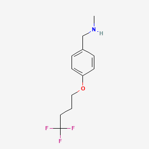 molecular formula C12H16F3NO B7974060 Methyl({[4-(4,4,4-trifluorobutoxy)phenyl]methyl})amine 