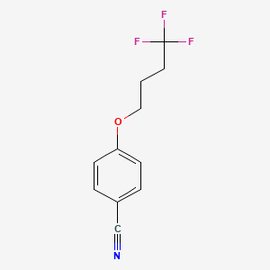 molecular formula C11H10F3NO B7974073 4-(4,4,4-Trifluorobutoxy)benzonitrile 