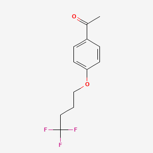 molecular formula C12H13F3O2 B7974080 1-[4-(4,4,4-Trifluorobutoxy)phenyl]ethan-1-one 