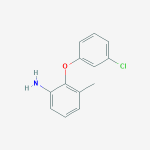 molecular formula C13H12ClNO B7974092 2-(3-Chlorophenoxy)-3-methylaniline 