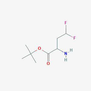 molecular formula C8H15F2NO2 B7974122 叔丁基2-氨基-4,4-二氟丁酸酯 
