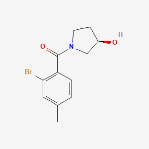 molecular formula C12H14BrNO2 B7974218 (3R)-1-(2-bromo-4-methylbenzoyl)pyrrolidin-3-ol 