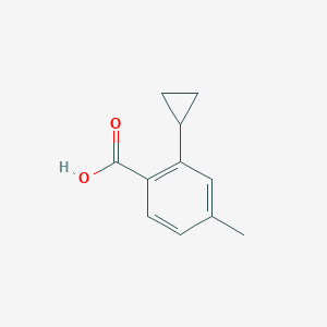 molecular formula C11H12O2 B7974224 2-Cyclopropyl-4-methylbenzoic acid 