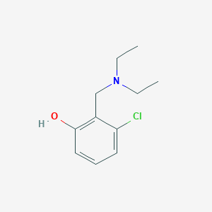 molecular formula C11H16ClNO B7974252 3-Chloro-2-[(diethylamino)methyl]phenol 