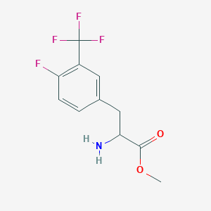 molecular formula C11H11F4NO2 B7974279 Methyl 2-amino-3-[4-fluoro-3-(trifluoromethyl)phenyl]propanoate 