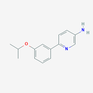 molecular formula C14H16N2O B7974334 6-(3-Propan-2-yloxyphenyl)pyridin-3-amine 