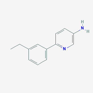 molecular formula C13H14N2 B7974341 6-(3-Ethylphenyl)pyridin-3-amine 