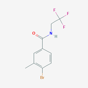 molecular formula C10H9BrF3NO B7974361 4-bromo-3-methyl-N-(2,2,2-trifluoroethyl)benzamide 